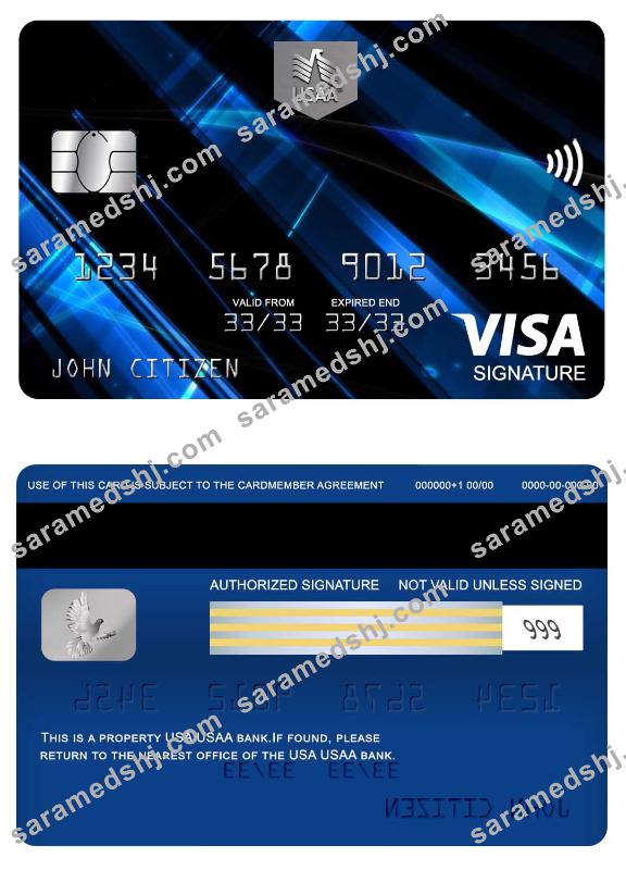 USA USAA bank visa signature card